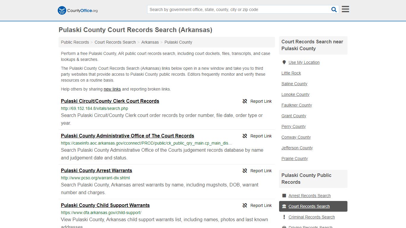 Pulaski County Court Records Search (Arkansas) - County Office